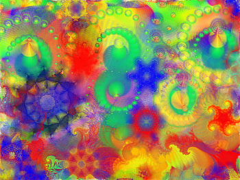 SPINING FLOWERS, blue, colorful, flowers, spining HD wallpaper