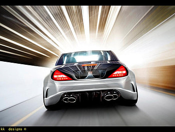 Mercedes SL500, chrome, virtualtuning, kk desgins, by kk HD wallpaper