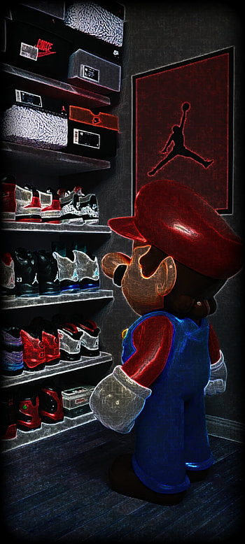 Mario 23's, jordan, supermario HD phone wallpaper