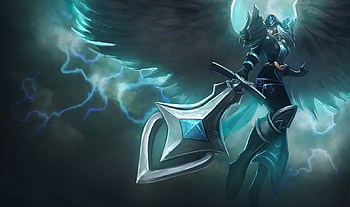 Kayle Splash, blue, kayle, ashe, splash, league of legends HD wallpaper