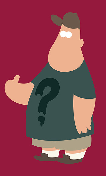 Soos in minimalistic style, Gravity Falls character, High definition HD phone wallpaper