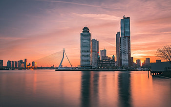 Rotterdam skyline, Modern cityscape, Travel destination, Skyline view HD wallpaper