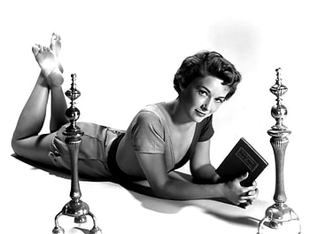 Deborah Kerr, sexy, model, beutifull, black and white HD wallpaper