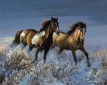 By Persis Clayton Weirs., animal, horse, painting, art, run, persis clayton weirs HD wallpaper