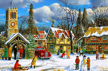 winter in old england, retro, winter, vintage, england HD wallpaper