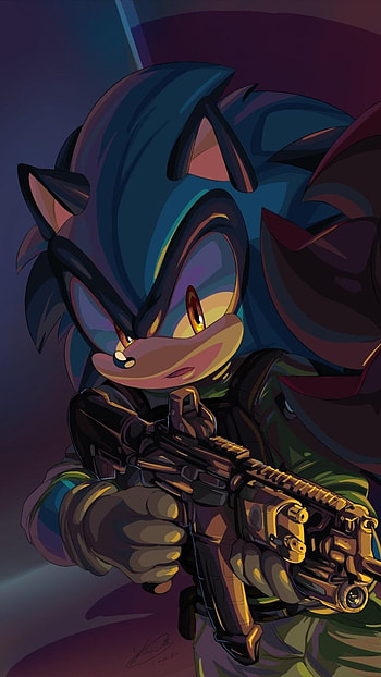 Shadow The Hedgehog, Sonic, Weapon HD phone wallpaper