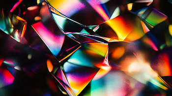Vibrant Crystal Reflections: Ultra, Abstract, crystal, colorful, light HD wallpaper
