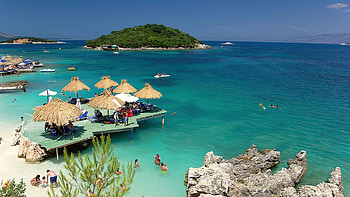Albanian Riviera, Ksamil beach, Backiee , Coastal paradise HD wallpaper