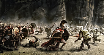 War Art, Battle, 300 Spartans HD wallpaper