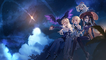 Kaeya, Kuki Shinobu, Kujou Sara, Lisa, Ningguang, Noelle, Razor, Rosaria Genshin Impact HD wallpaper