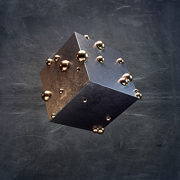 3D, Texture, Metal, Metallic, Balls, Cube HD phone wallpaper