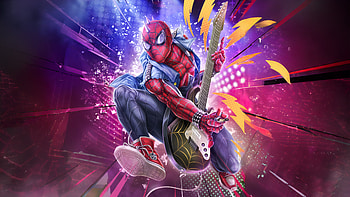 Spider Punk , spider-punk, spiderman, superheroes, artist, artwork, digital-art, pixiv HD wallpaper