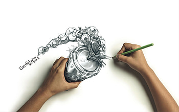 Drink Sketch, sketch, abstract, fantasy, drawing, , drink HD wallpaper