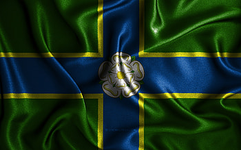 North Riding of Yorkshire flag, , silk wavy flags, english counties, Flag of North Riding of Yorkshire, Day of North Riding of Yorkshire, fabric flags, 3D art, North Riding of Yorkshire, Europe, Counties of England, England HD wallpaper