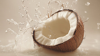 Refreshing Coconut Water Splash - Ultra, coconut, coconut water, splash, water, fruit HD wallpaper