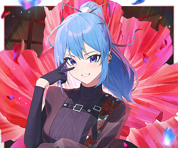 Hoshimachi Suisei, hololive, Hoshimachi Suisei, Anime, Virtual Youtuber HD wallpaper