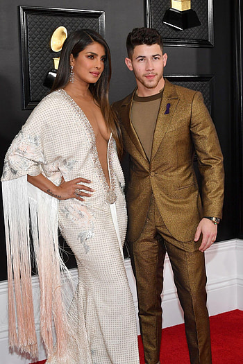 Priyanka Chopra, Nick Jonas, Beautiful Grammy HD phone wallpaper