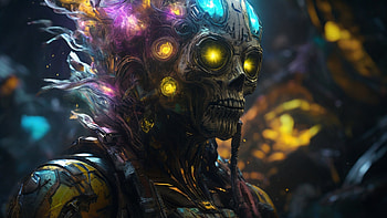 Hallucinatory Creature, colorful, creature, glow, alien, weird HD wallpaper