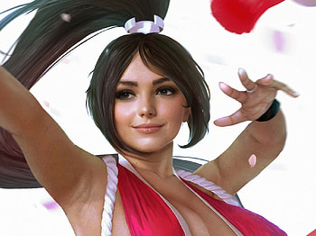 Fantasy girl, mai, girl, red, shikarii, fantasy HD wallpaper