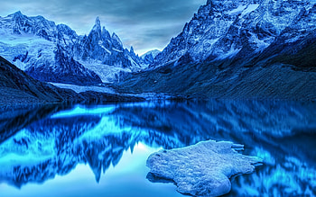 Landscape, Winter, Water, Mountains, Lakes HD wallpaper