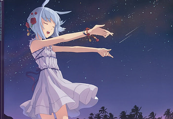 Cute Girl, night, blue, cute, suee, girl HD wallpaper