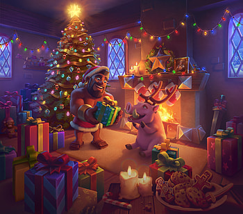 video game, Clash of Clans, Christmas Gaming HD wallpaper