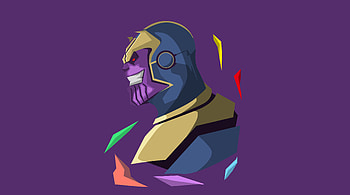 Thanos Minimalistic, thanos, superheroes, minimalist, minimalism HD wallpaper