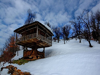 serender, cabin, mountain HD wallpaper