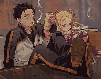 Beatrice (Re:zero), Subaru Natsuki, Anime, Re:zero Starting Life In Another World HD wallpaper