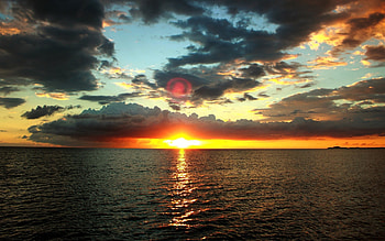 Landscape, Sunset, Sea HD wallpaper