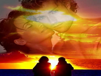 SUNSET, kiss HD wallpaper