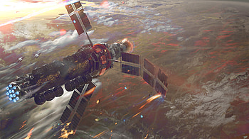 Universe, Satellite, Falling, Upper Atmosphere HD wallpaper