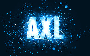 Happy Birtay Axl, , blue neon lights, Axl name, creative, Axl Happy Birtay, Axl Birtay, popular american male names, with Axl name, Axl HD wallpaper