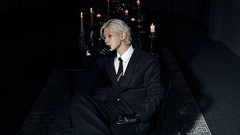 Nocturne: Gothic K-Pop Idol in Suit —, K-pop, ATEEZ, Suit, Gothic HD wallpaper