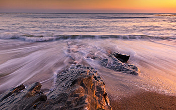 Nature, Sunset, Ice, Sand, Patterns, Evening HD wallpaper