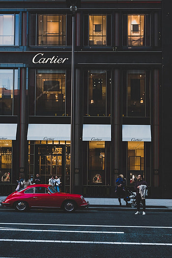 Luxury car, Cartier building, Urban architecture, City aesthetic HD phone wallpaper
