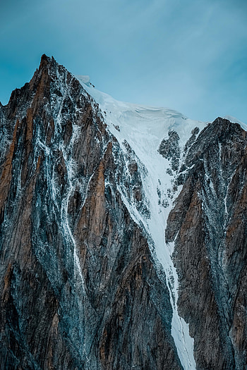 Nature, Snow, Rock, Mountain, Vertex, Top, Break, Precipice HD phone wallpaper
