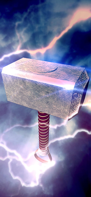 3D background, Thor hammer, High definition, Immersive visual HD phone wallpaper