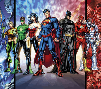 Flash, Comics, Justice League, Aquaman, Superman, Batman, Wonder Woman, Cyborg (Dc Comics), Green Lantern, Dc Comics HD wallpaper