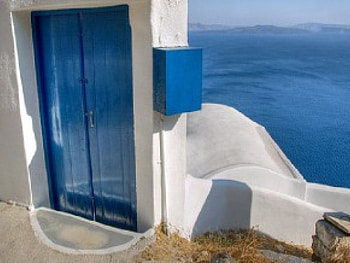 blue door, blue, door HD wallpaper