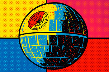 Death Star Pop Art —, Death Star, space station HD wallpaper