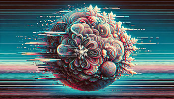 3D Fractal Art Glitch Effect, 3D Art, Abstract, surreal, colorful HD wallpaper