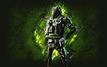 Fortnite Militia Doggo Skin, Fortnite, main characters, green stone background, Militia Doggo, Fortnite skins, Militia Doggo Skin, Militia Doggo Fortnite, Fortnite characters HD wallpaper