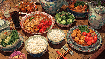 : Chinese Home-Style Feast, Food, Chinese Food, Rice, Tofu HD wallpaper