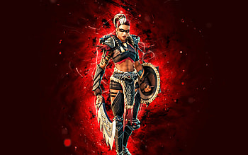 Shieldbreaker Mave, , red neon lights, Fortnite Battle Royale, Fortnite characters, Shieldbreaker Mave Skin, Fortnite, Shieldbreaker Mave Fortnite HD wallpaper