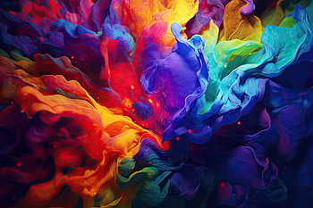 Abstract Pattern, glow, particle, neon, lines, rainbow, Abstract, pattern HD wallpaper