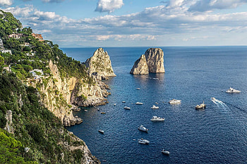 Capri Island, Secluded haven, Gulf of Naples, Captivating scenery HD wallpaper