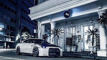 Nissan Skyline GT-R R34 V-Spec II, white cars, cars, streets, Nissan, vehicles, Nissan Skyline HD wallpaper