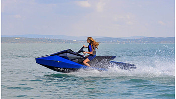 Electric jet ski, Futuristic bliss, Eco-friendly ride, Innovative technology HD wallpaper