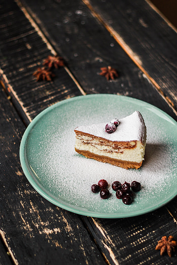 Food, Desert, Berries, Powder, Cake HD phone wallpaper